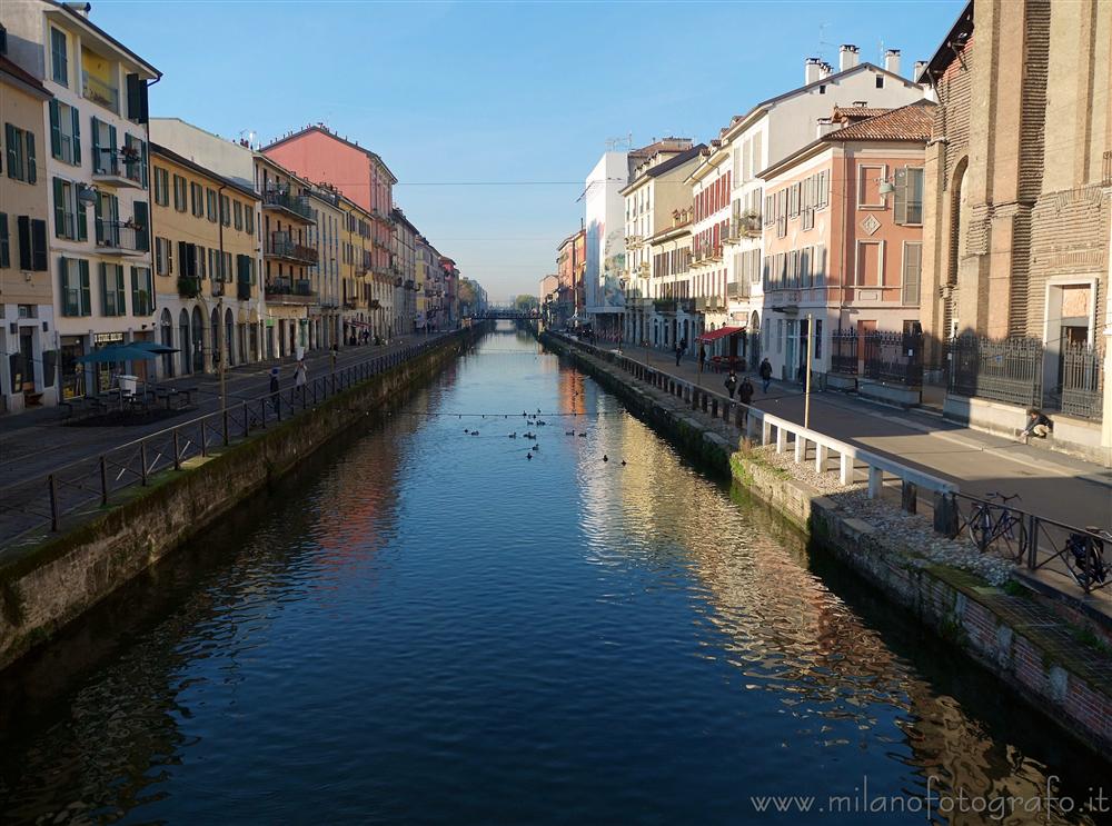 Milano - Naviglio Grande all'altezza di S. Maria delle Grazie al Naviglio